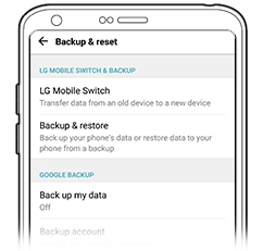 Criar backup no LG