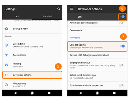 Ativar modo de depuração USB no Google Windows Phone