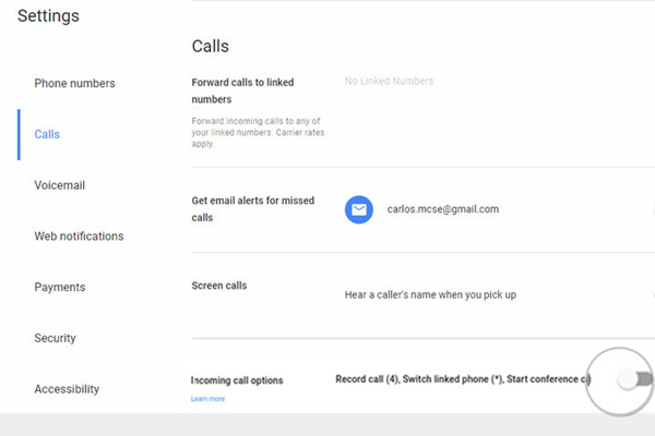 Recurso do Google Voice Recoder