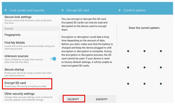 Descriptografar cartão SD Android