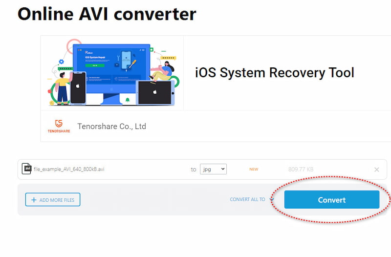 Converter Avi para Jpg on-line