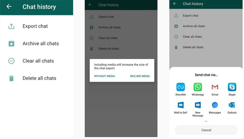 Back Up Whatsapp on Samsung Through Email