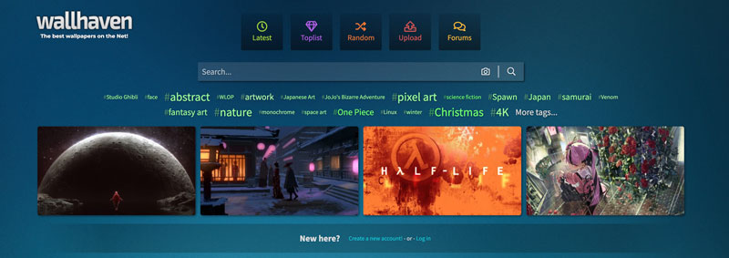 Wallhaven para encontrar papéis de parede para Mac