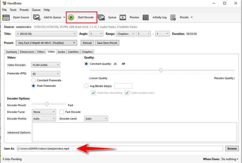 Codificar para converter