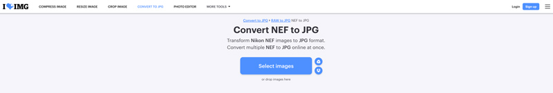 Converter NEF para JPG Online iLoveIMG