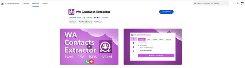 Wa Contacts Extractor Chrome Extension