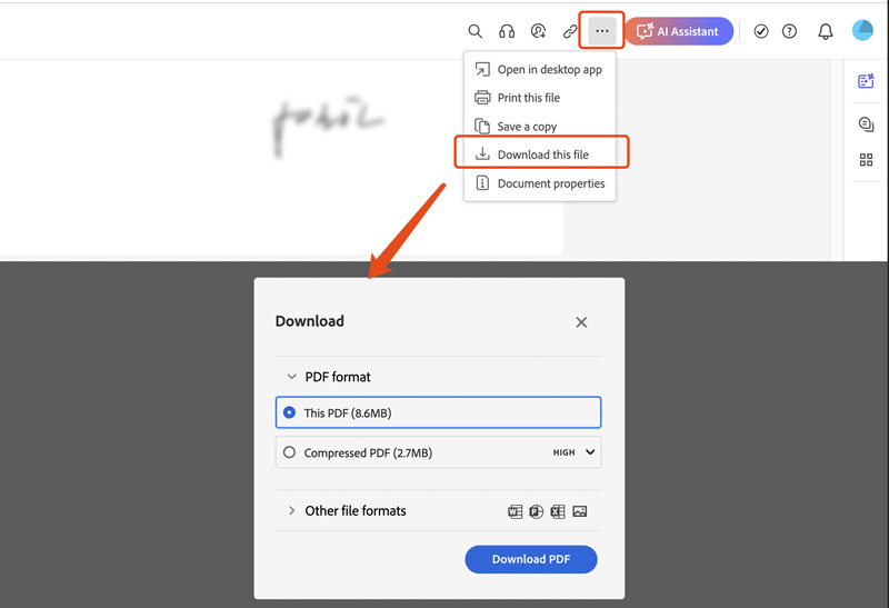 Adicionar assinatura digital ao PDF usando o Adobe Acrobat Online