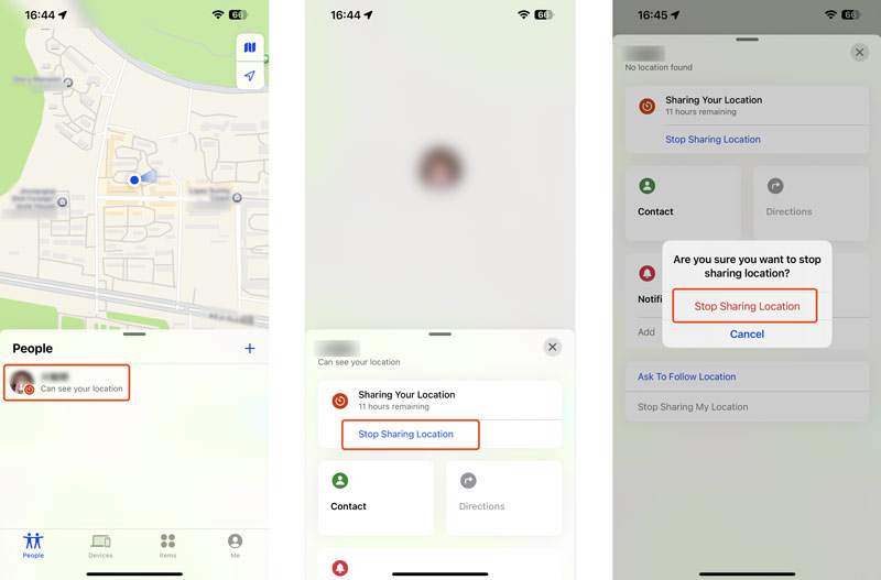 Stop Sharing Location Find My App Iphone