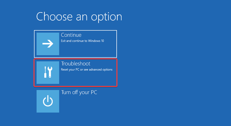 Solução de problemas do modo de recuperação do Windows