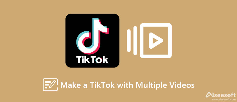 Faça um TikTok com vários vídeos