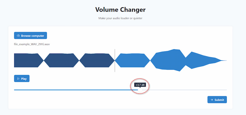 Aumentar o volume do Wav