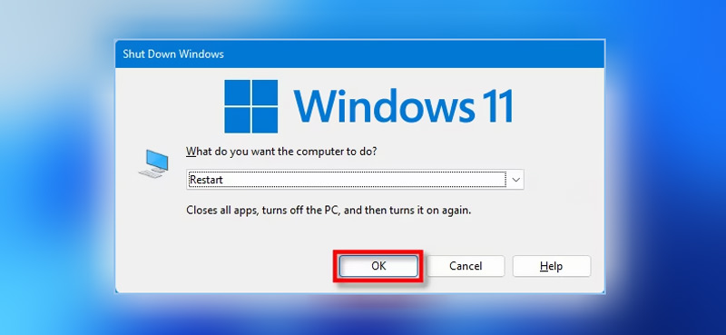 Desligue o Windows Reinicie o Windows 11