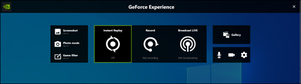 Sobreposição Geforce Experience