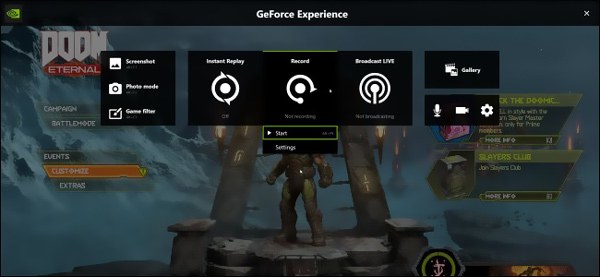 Experiência Geforce