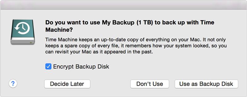 Selecione o disco de backup