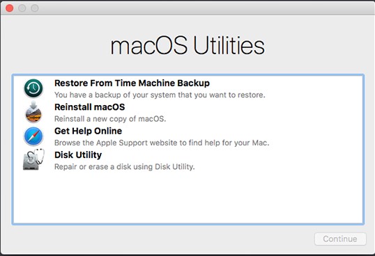 Restaurar mac da máquina do tempo