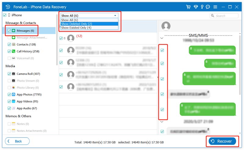 Recuperar mensagens de texto excluídas do iPhone sem backup