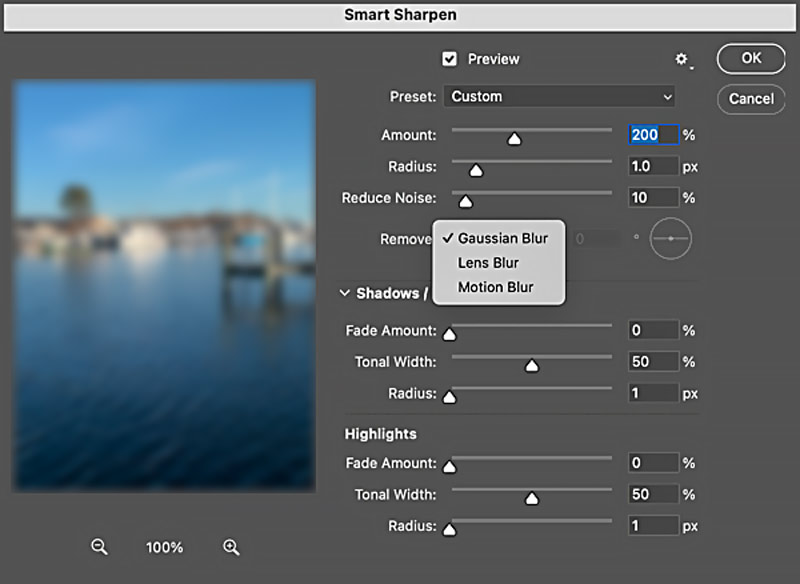 Aumente a nitidez da imagem no Photoshop com Smart Sharpen