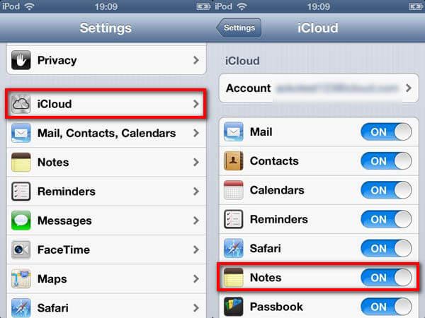 Ativar o iCloud