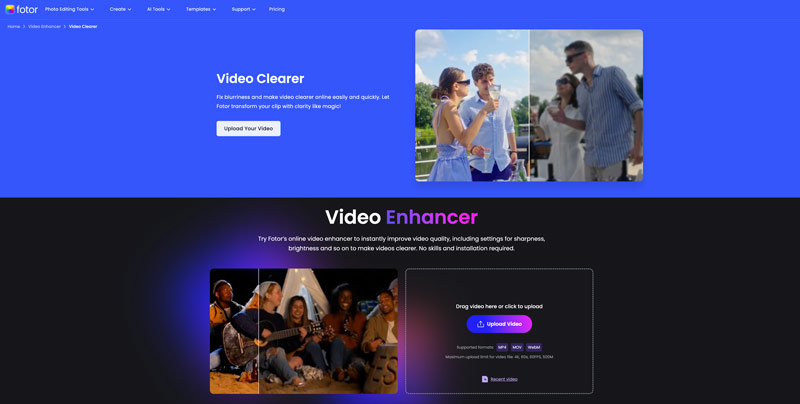 Fotor Video Clearer Online