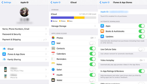 Sincronizar iPhone com iCloud