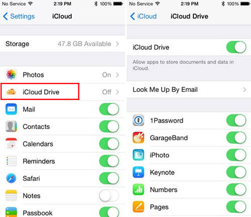 iCloud Drive no iOS 8