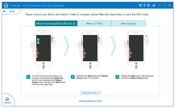 Coloque o iPhone no modo Recuperação/DFU