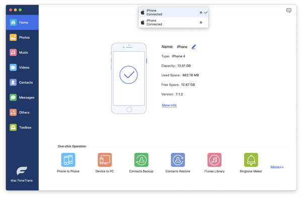 Conecte os dois dispositivos iOS