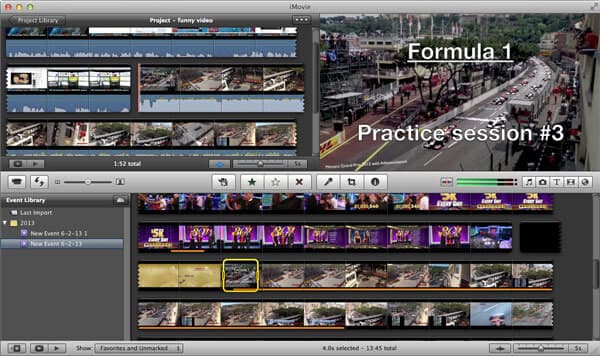 Interface do iMovie