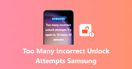 Muitas tentativas incorretas de desbloqueio Samsung