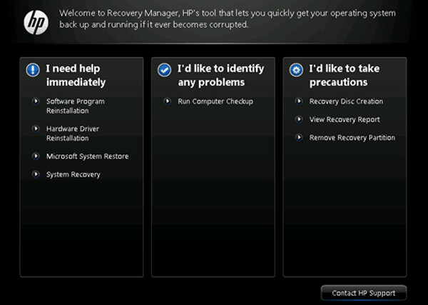 HP Recovery Manager