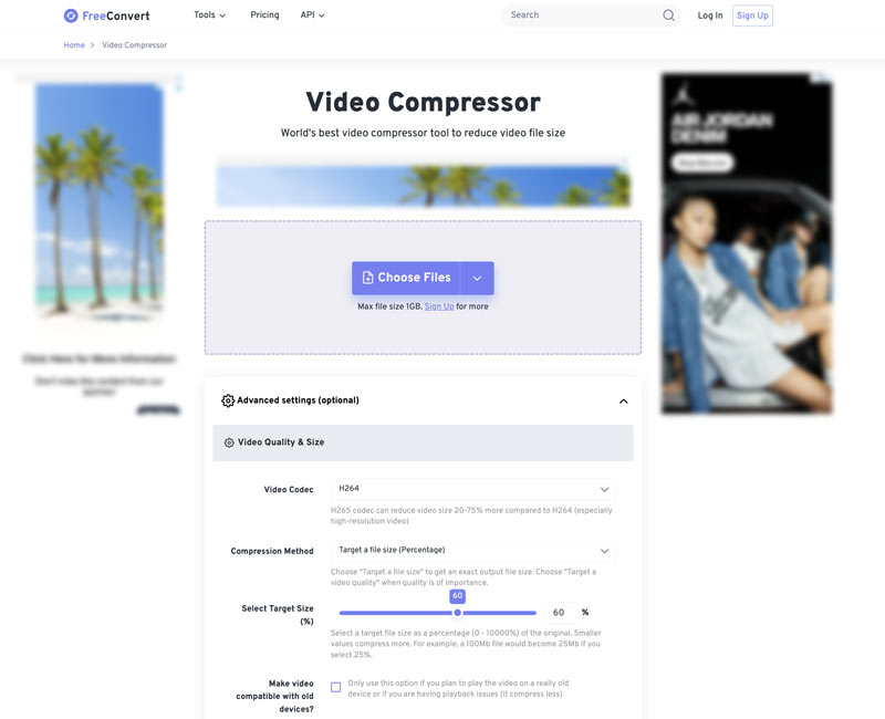 Freeconvert Online Video Compressor