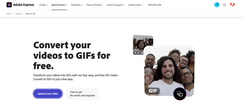 Adobe Express Vídeo para GIF Maker