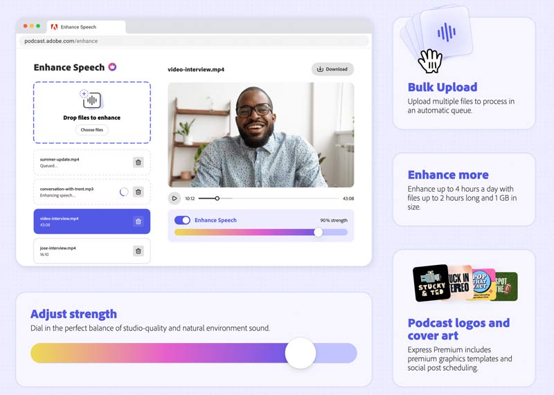 Adobe Podcast Enhance Speech Premium Features