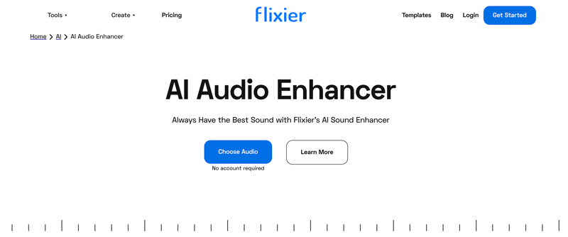 Flixier AI Audio Enhancer