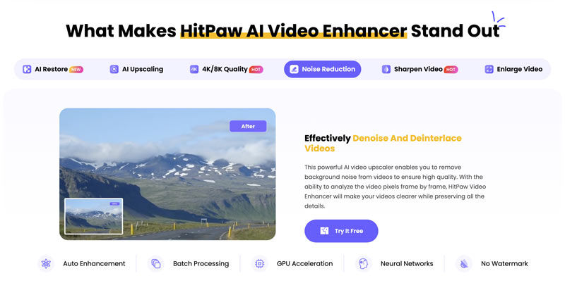 Hitpaw Video Enhance AI Denoise