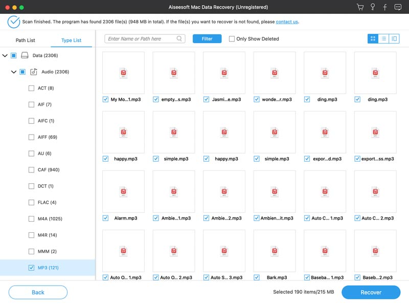 Recuperar arquivos MP3 excluídos
