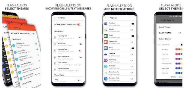 Alertas de flash na chamada e alertas