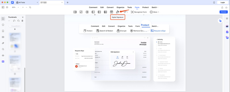 Crie um software de PDF de assinatura digital