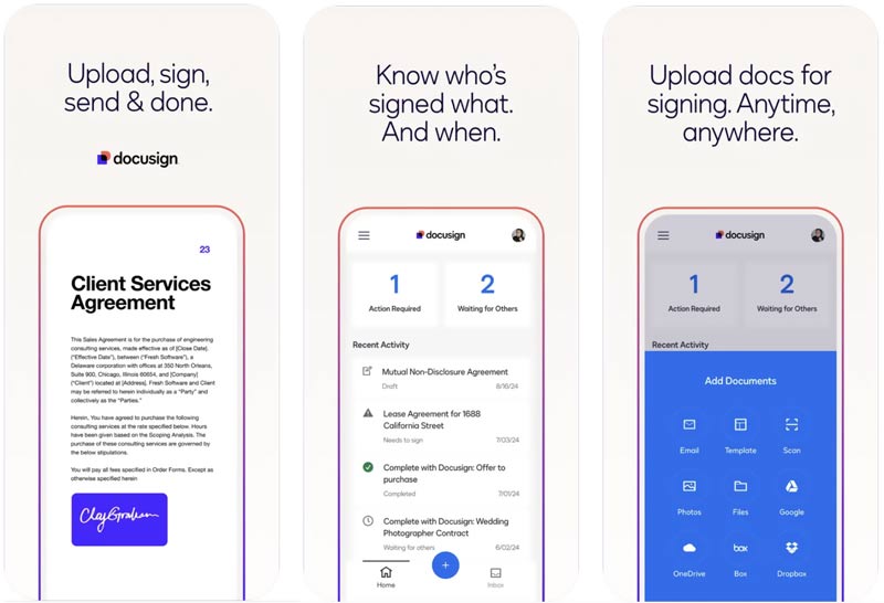 Aplicativo E Sign Docusign