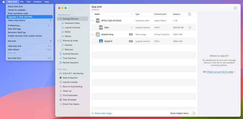 Atualize para o Disk Drill Pro no Mac