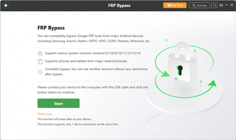 Recurso de desvio do Droidkit FRP