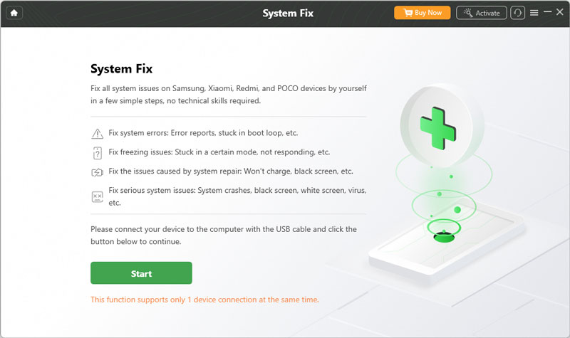 Recurso de correção do sistema Droidkit