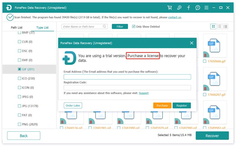 Fonepaw Data Recovery Compre uma licença