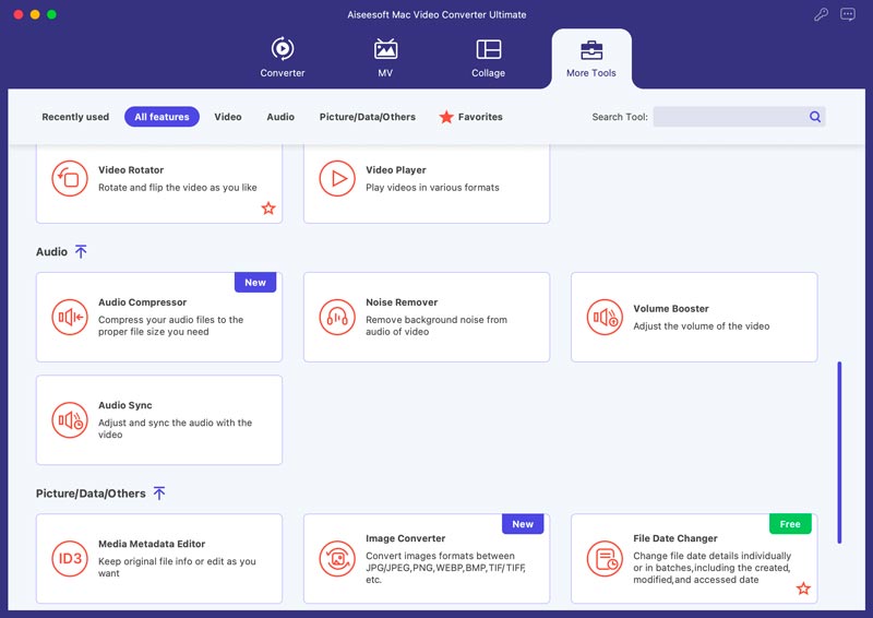 More Audio Video Image Tools Mac Aiseesoft
