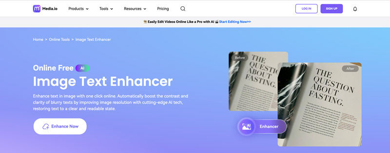 Free Online Image Text Enhancer Media Io
