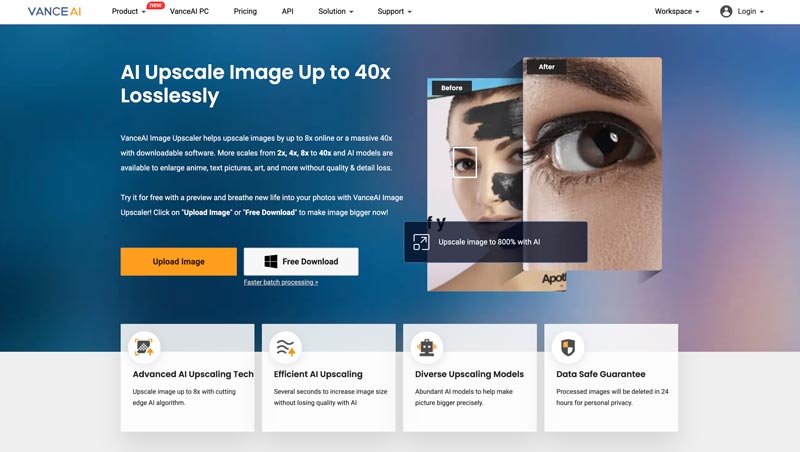 Vanceai Image Upscaler Online