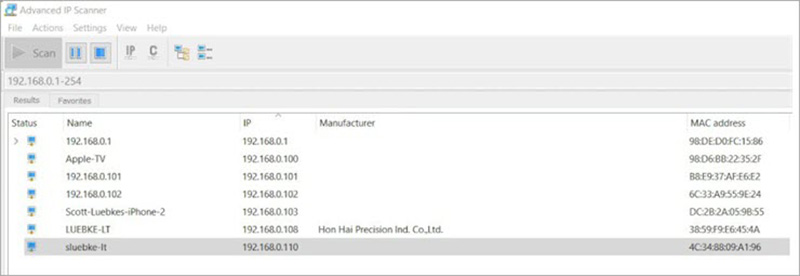 Avançado IPScanner Dash