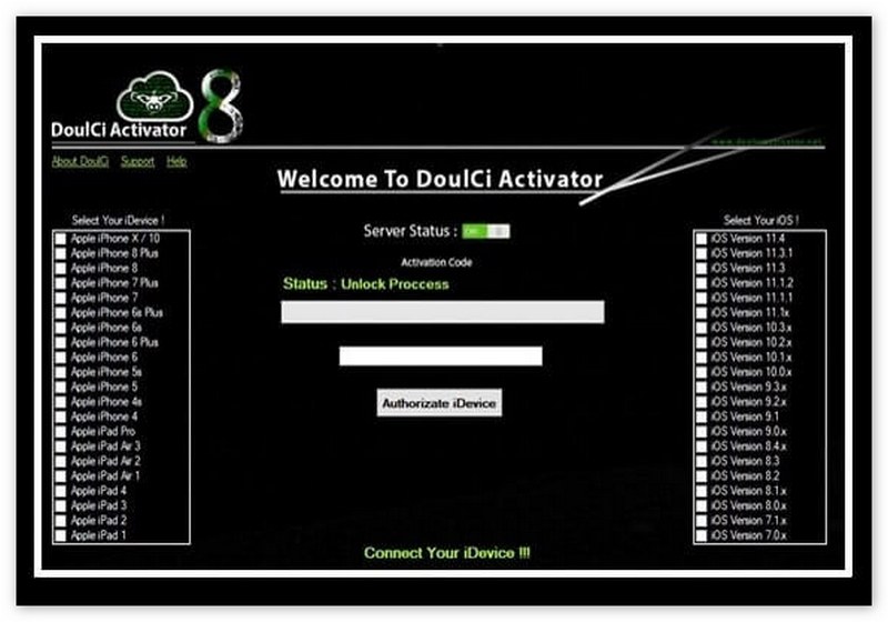 Desbloqueador de iPad grátis Doulci Activator