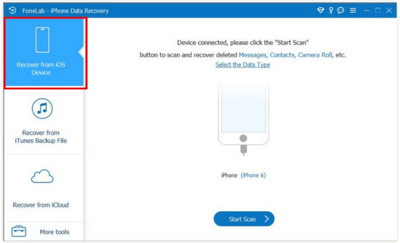 Selecione Restaurar do dispositivo iOS